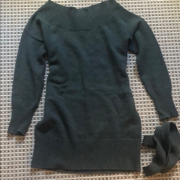 intermix off shoulder slouchy wool sweater dress - Picture 5 of 7